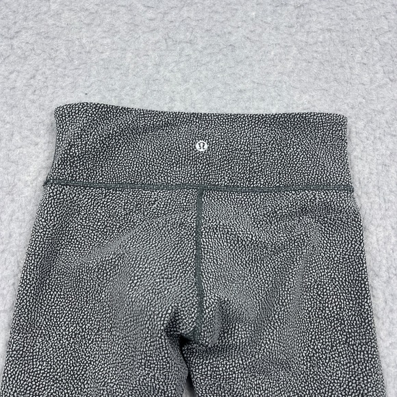Lululemon Pants Womens 6 Gray Dot Wunder Under Low-Rise Tight Luxtreme W5APUS - Picture 10 of 13